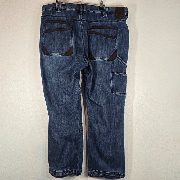 American Worker Denim Jeans Men Size 42 x 30 Cargo Style Medium Wash Casual - Picture 6 of 14